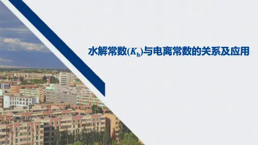 高中化学课件【水解常数(Kh)与电离常数的关系及应用】