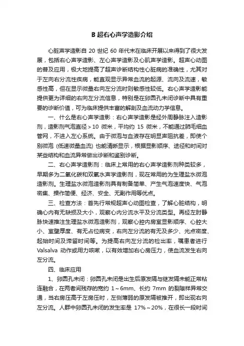 B超右心声学造影介绍