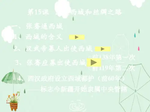 汉通西域和丝绸之路ppt27 人教版