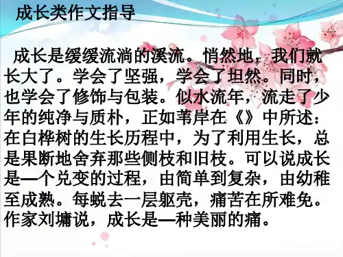 成长类作文指导精品PPT课件