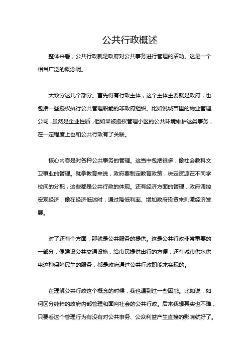 公共行政概述