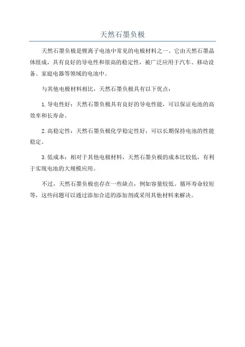 天然石墨负极