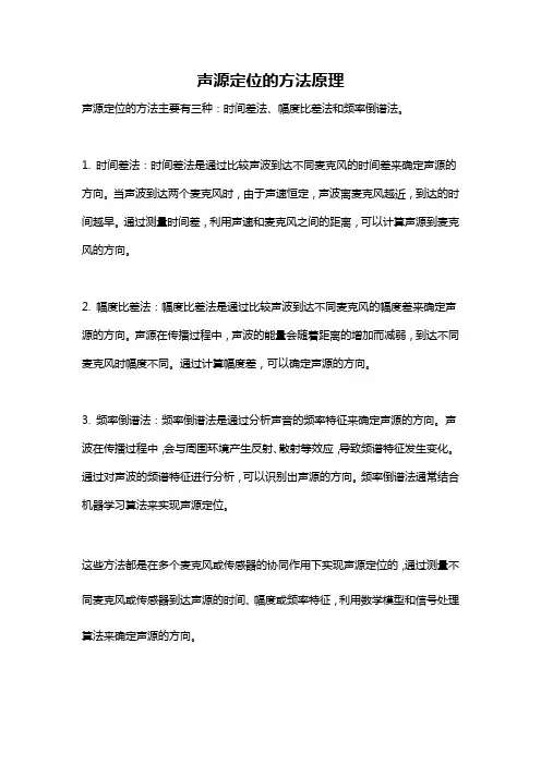 声源定位的方法原理