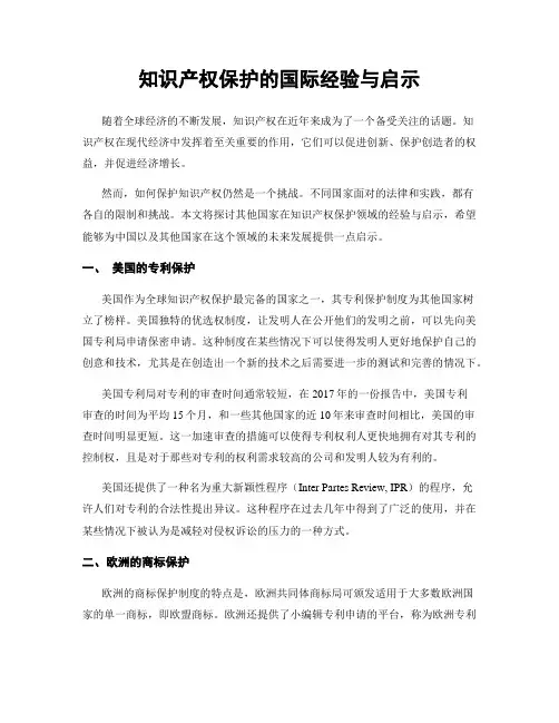 知识产权保护的国际经验与启示