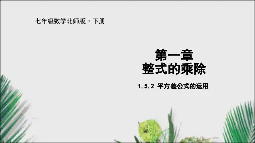北师大版七年级数学下册1.平方差公式的运用课件(共19张)