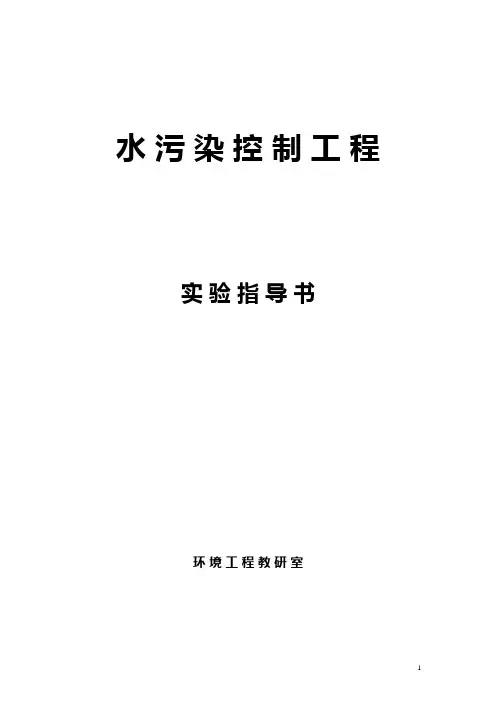 水处理实验报告