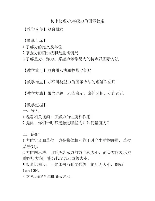初中物理-八年级力的图示教案