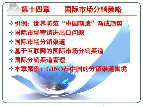 国际市场分销策略PPT课件