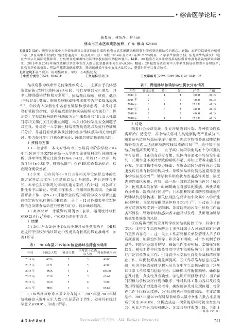 新生胸片肺结核筛查对学校肺结核防控的意义