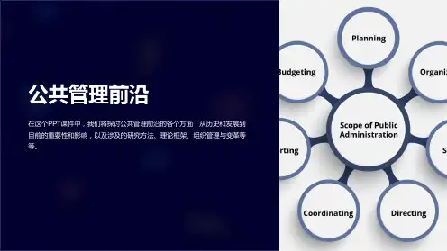 《公共管理前沿》课件