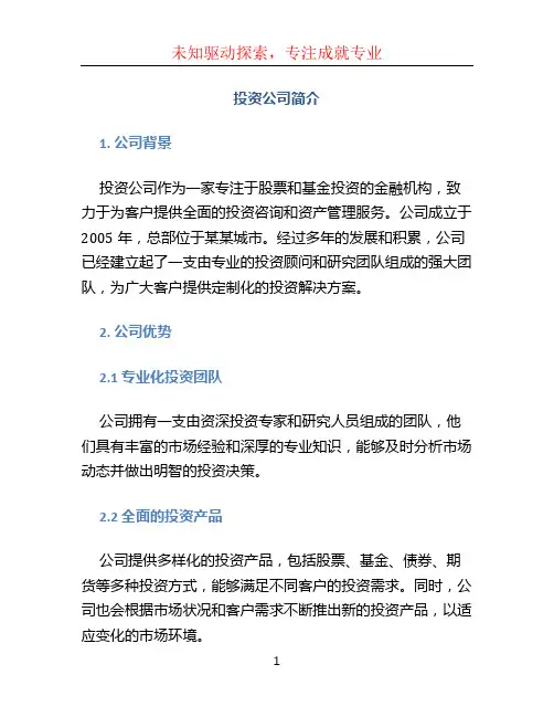 投资公司简介 (4)
