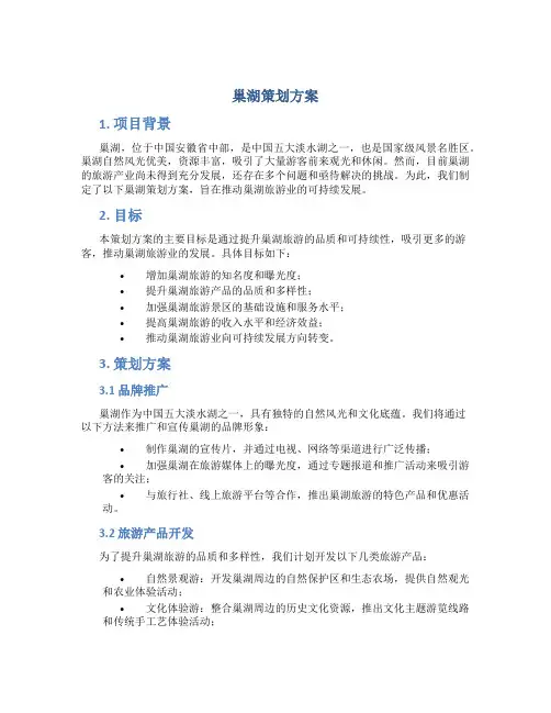 巢湖策划方案