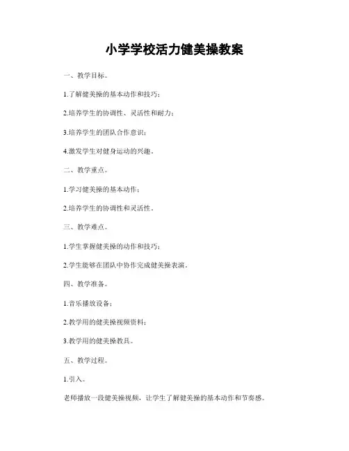 小学学校活力健美操教案