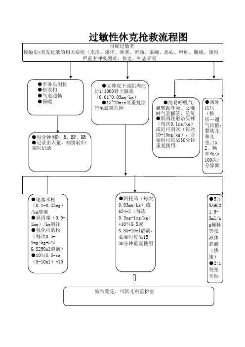 过敏性休克抢救流程图