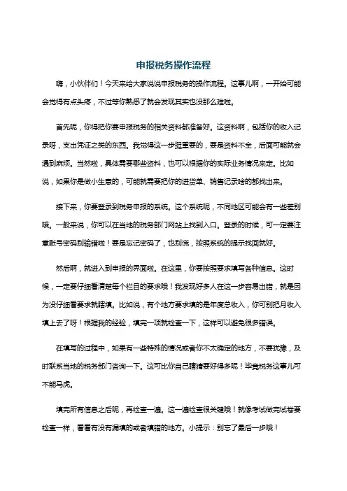 申报税务操作流程