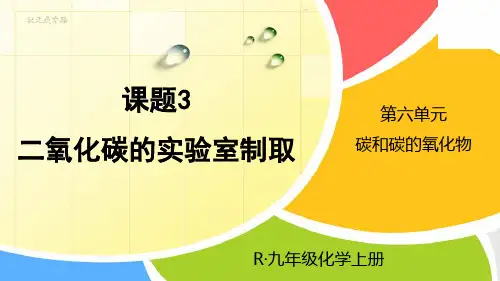 九年级化学上册教学课件《二氧化碳的实验室制取》