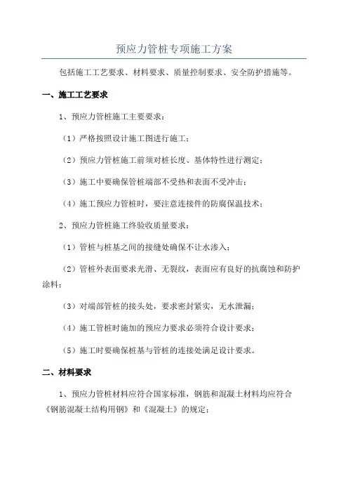 预应力管桩专项施工方案