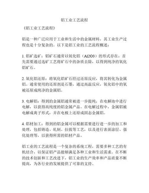 铝工业工艺流程