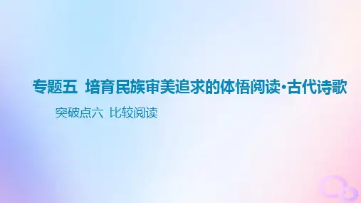 广东专用2024版高考语文大一轮总复习第二部分古代诗文阅读专题五培育民族审美追求的体悟阅读_古代诗歌