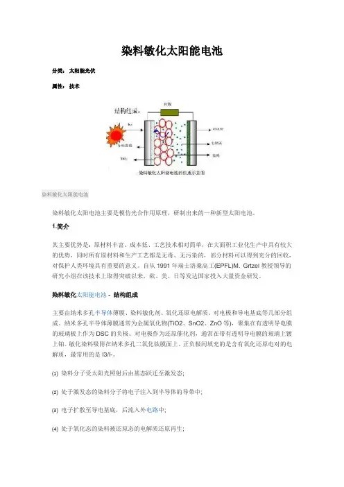 染料敏化太阳能电池