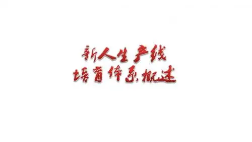 新人生产线育成培育体系概述及体系介绍