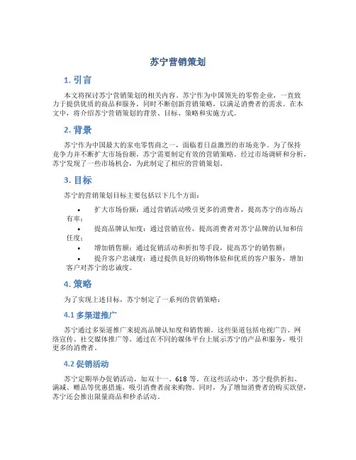 苏宁营销策划