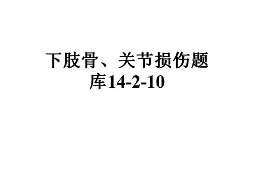 下肢骨、关节损伤题库14-2-10