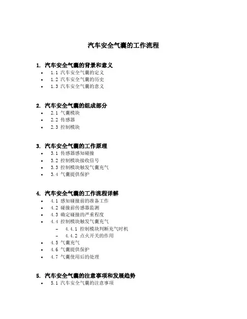 汽车安全气囊的工作流程