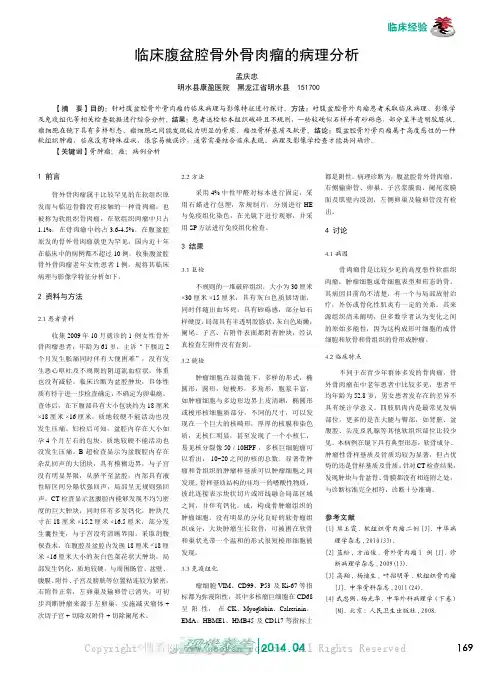 临床腹盆腔骨外骨肉瘤的病理分析