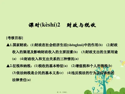 创新设计浙江专用高考政治一轮复习第三单元收入与分配2财政与税收课件新人教版必修112222104