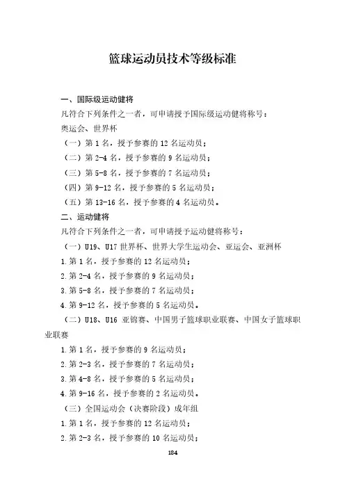 篮球运动员技术等级标准[体竞字〔2021〕131号].pdf