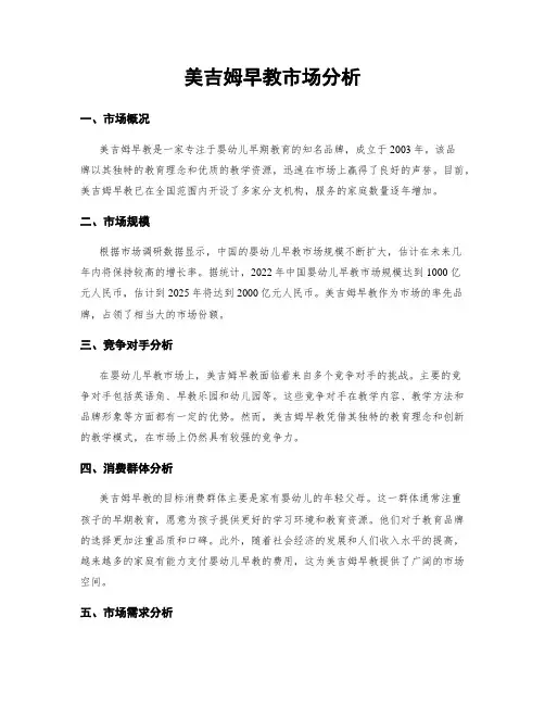 美吉姆早教市场分析