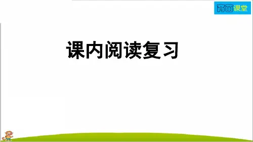 人教部编版六年级语文下册总复习课内阅读   PPT
