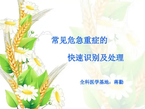 常见急危重症的快速识别要点与处理技巧教案