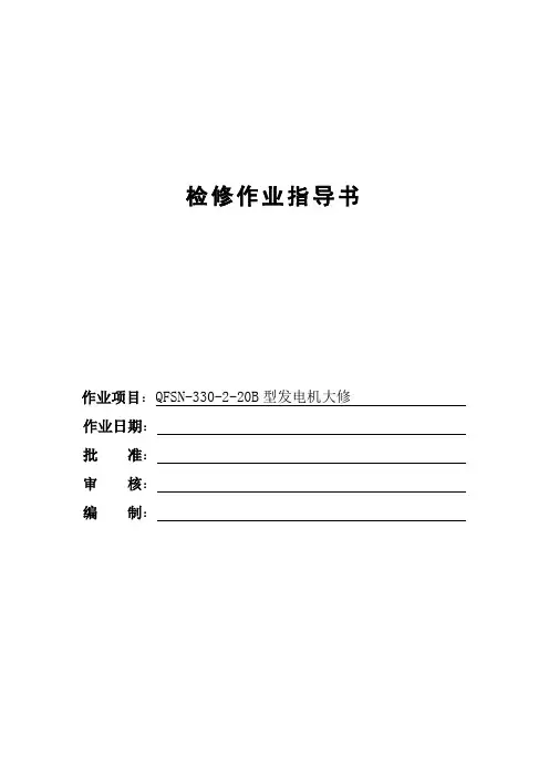 QFSN-330-2-20B发电机作业指导书