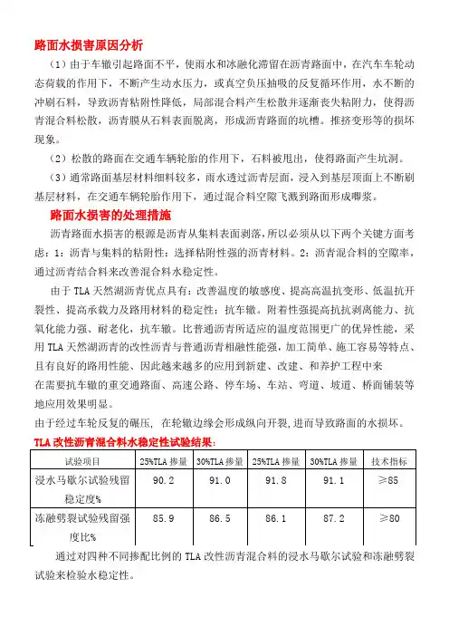 路面水损害原因分析及处理措施