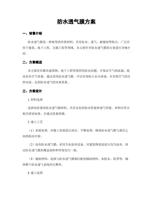 防水透气膜方案 (2)