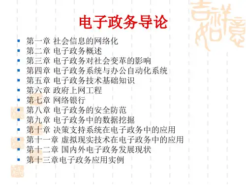 电子政务 ppt课件