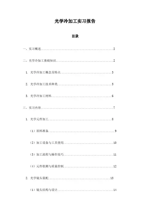 光学冷加工实习报告