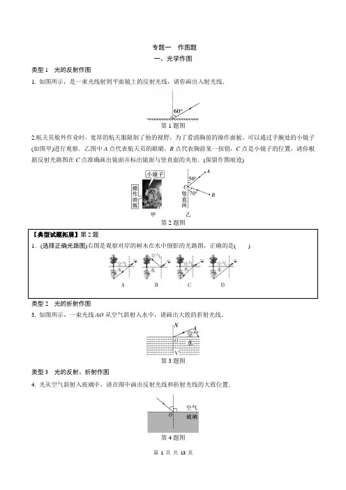 2024年中考 物理 复习重点突破 专题一 作图题