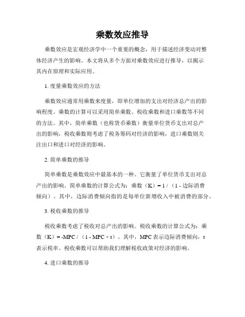 乘数效应推导