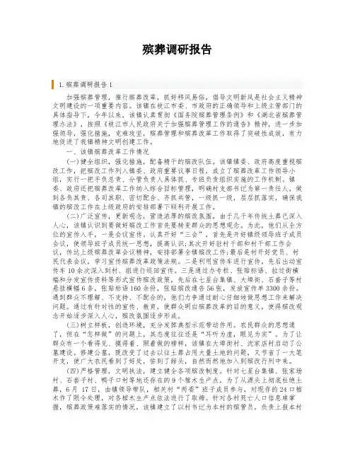 殡葬调研报告