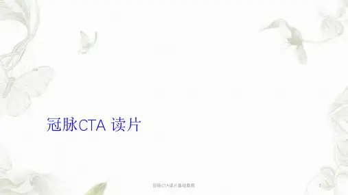 冠脉CTA读片基础教程ppt课件