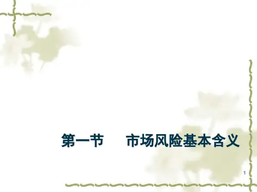 市场风险计量一般方法