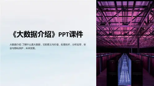 《大数据介绍》课件