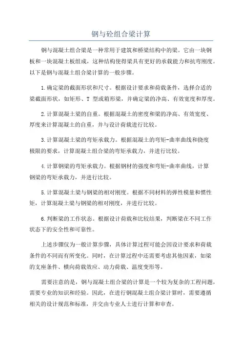 钢与砼组合梁计算