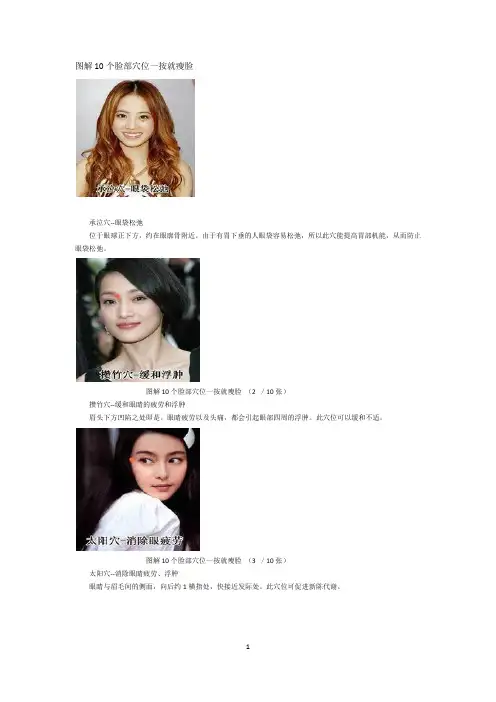 图解10个脸部穴位一按就瘦脸