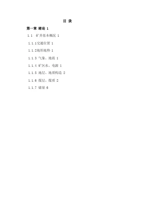 平煤十矿矿井资料