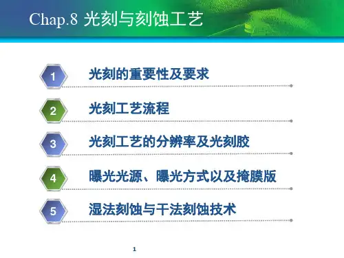 光刻与刻蚀演示幻灯片