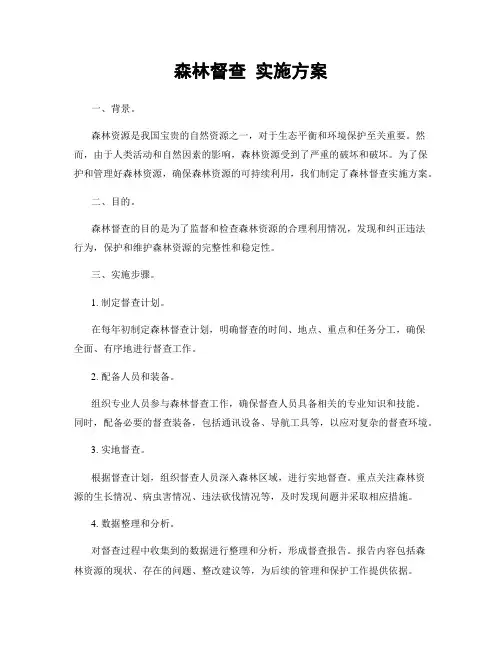 森林督查 实施方案
